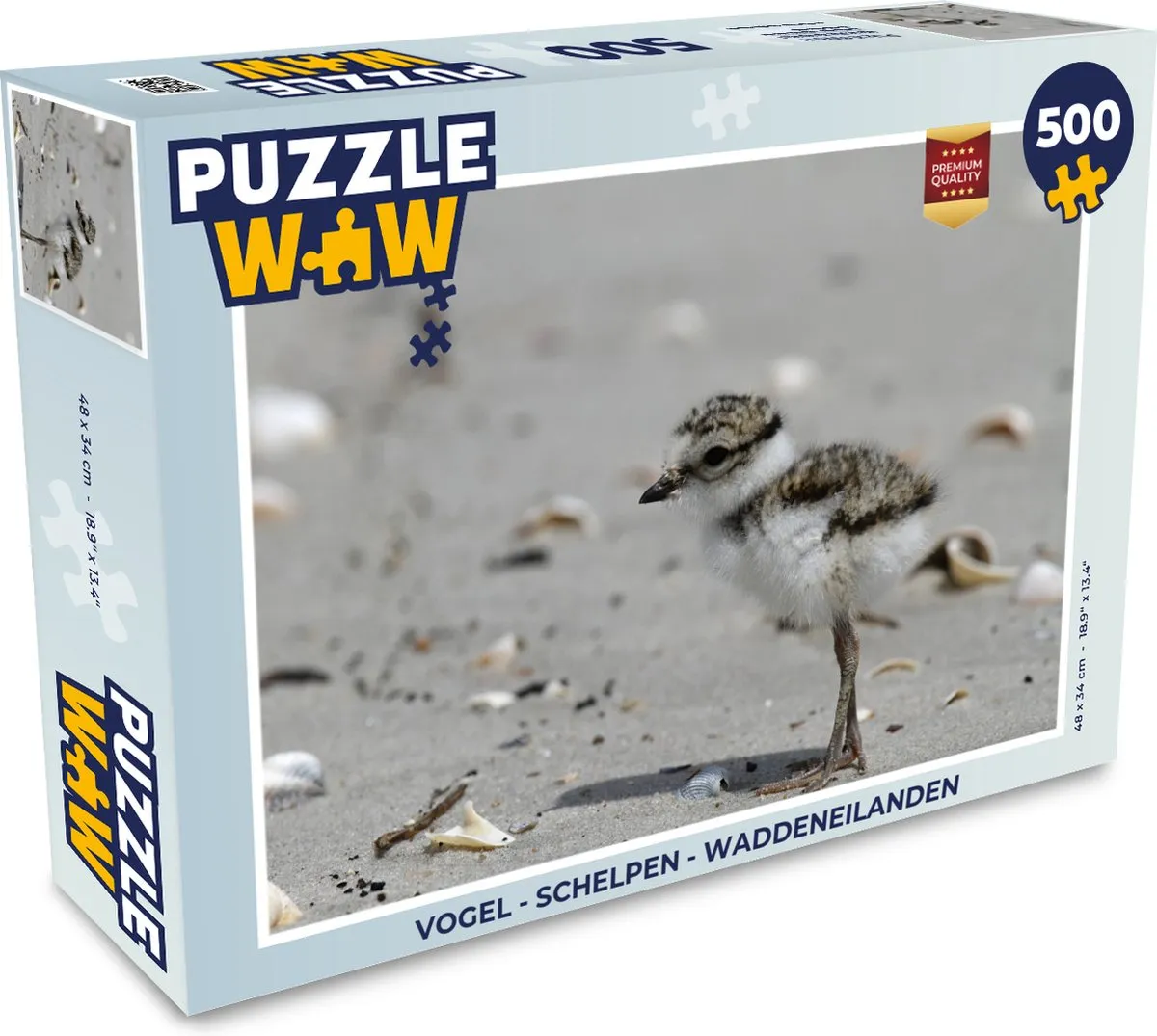 PuzzleWow Vogel Schelpen Waddeneilanden Legpuzzel 500 Stuks