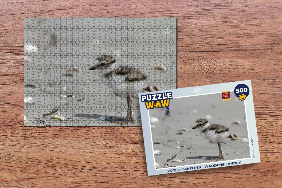 PuzzleWow Vogel Schelpen Waddeneilanden Legpuzzel 500 Stuks - Multicolor