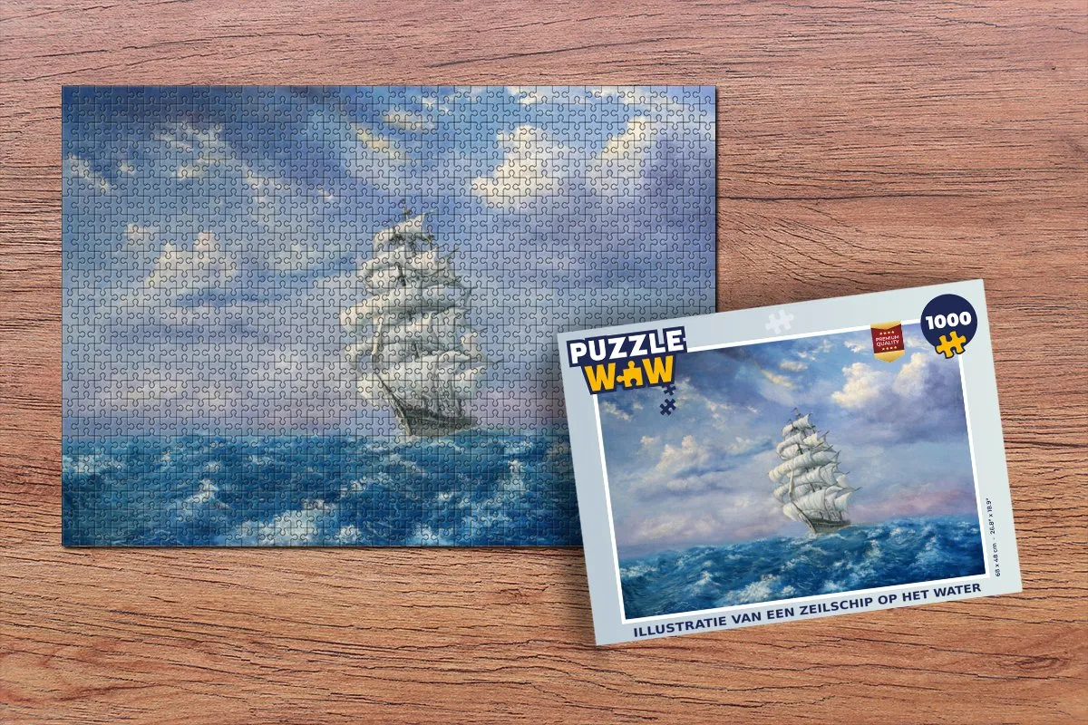 PuzzleWow Legpuzzel Zeilschip 1000 Stuks - Multicolor