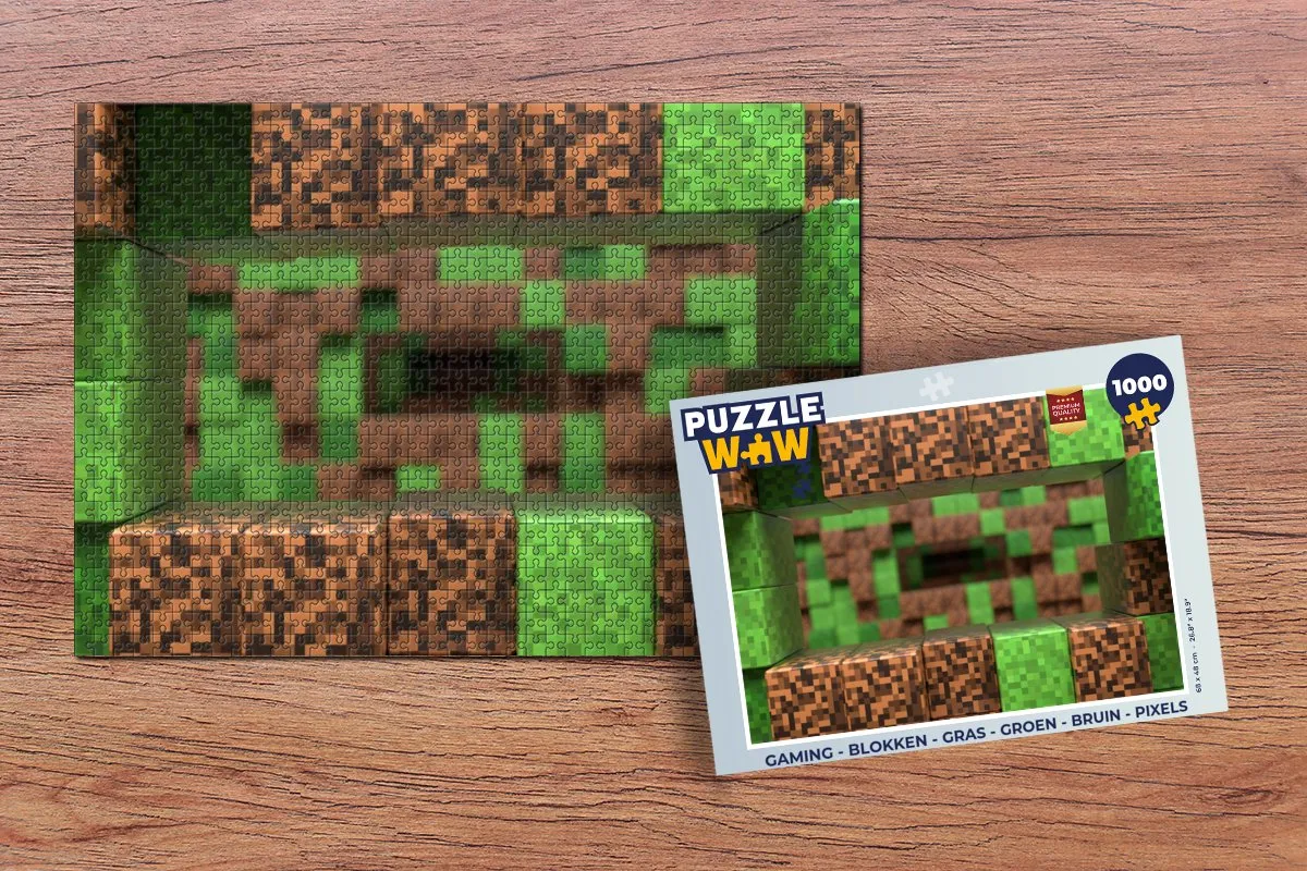 PuzzleWow Gaming Blokken Legpuzzel 1000 Stuks - Multicolor