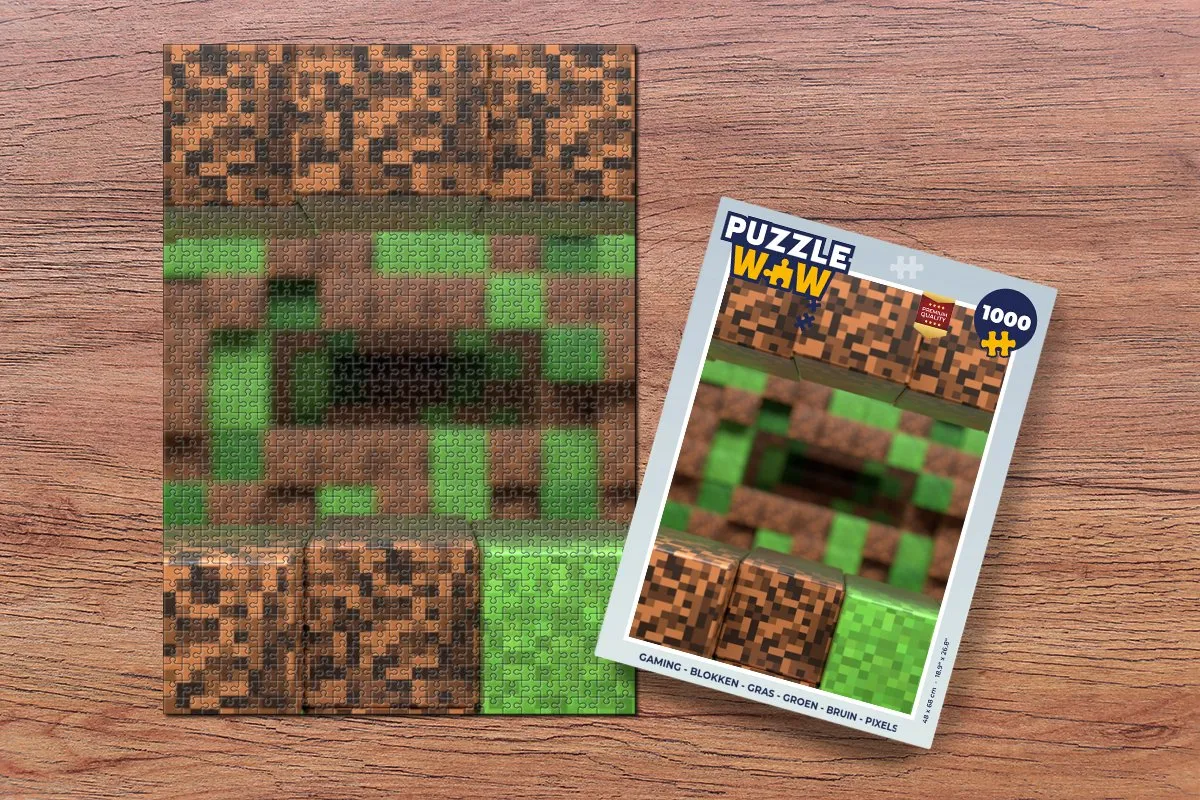 PuzzleWow Gaming Blokken Legpuzzel 1000 Stuks - Multicolor