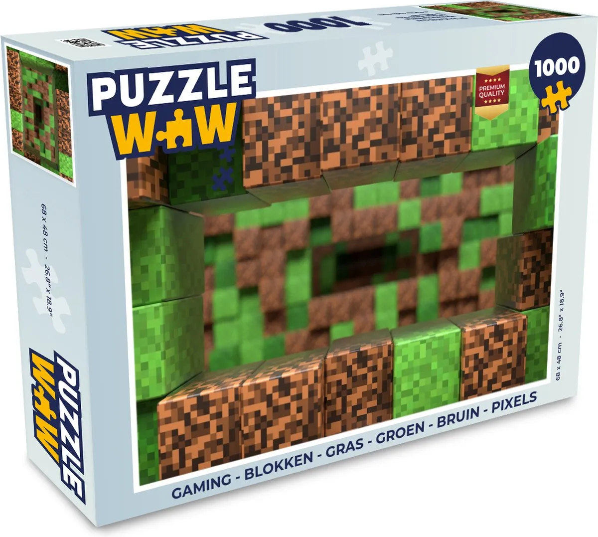 PuzzleWow Gaming Blokken Legpuzzel 1000 Stuks - Multicolor