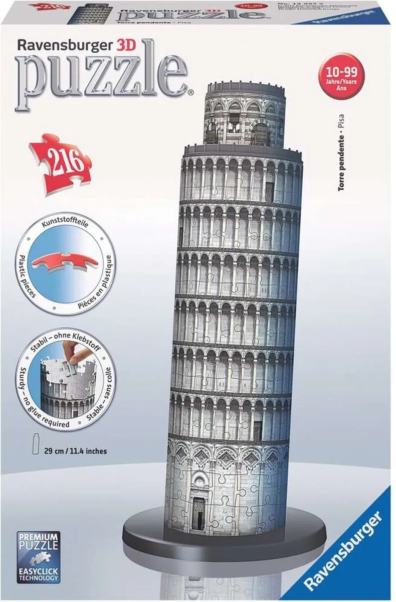 Ravensburger Toren van Pisa 3D Puzzel - 216 Stuks