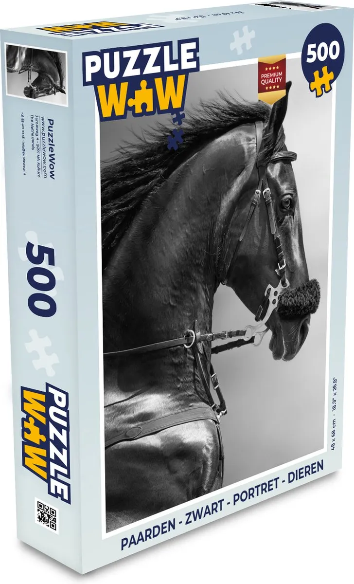 PuzzleWow Paarden Legpuzzel 500 Stuks - Multicolor