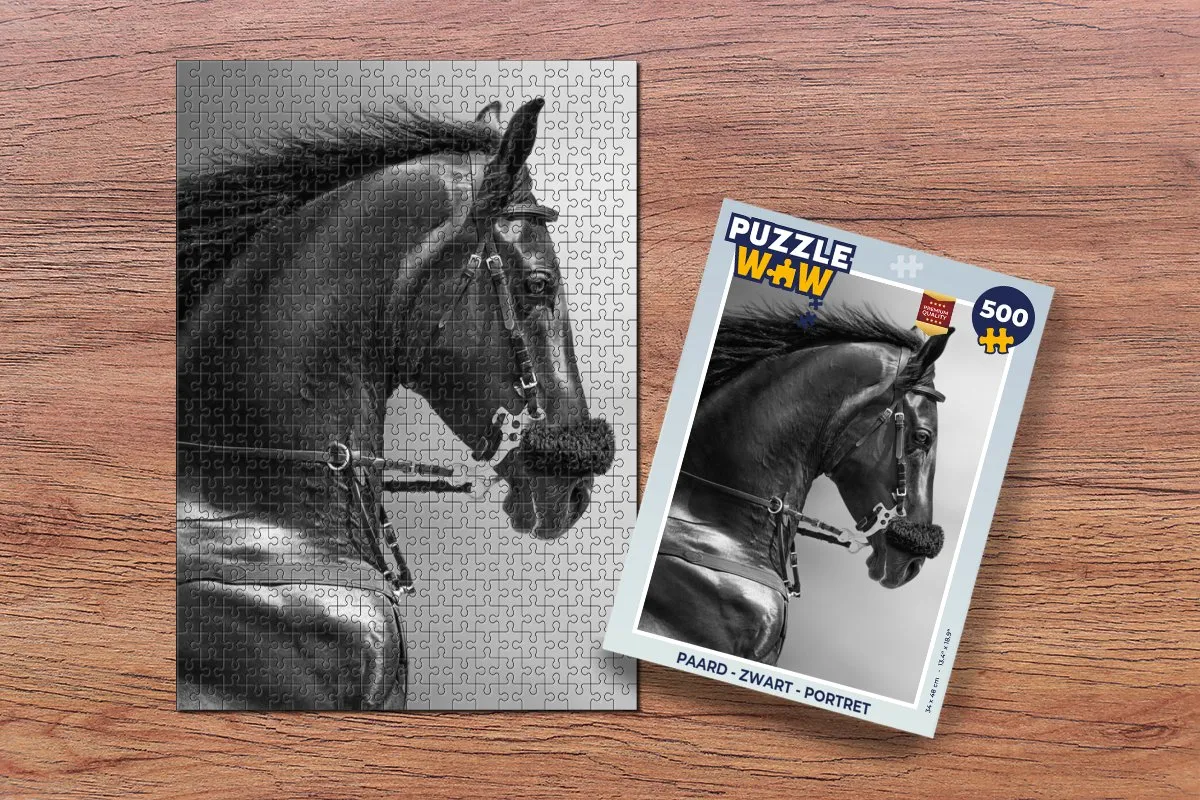 PuzzleWow Paarden Legpuzzel 500 Stuks - Multicolor