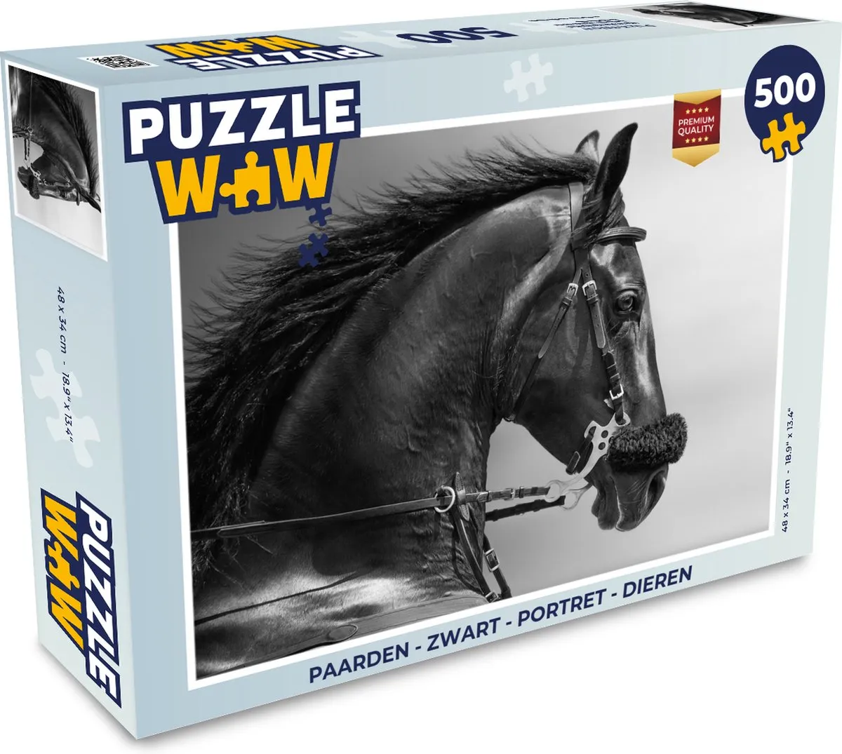 PuzzleWow Paarden Legpuzzel 500 Stuks - Multicolor