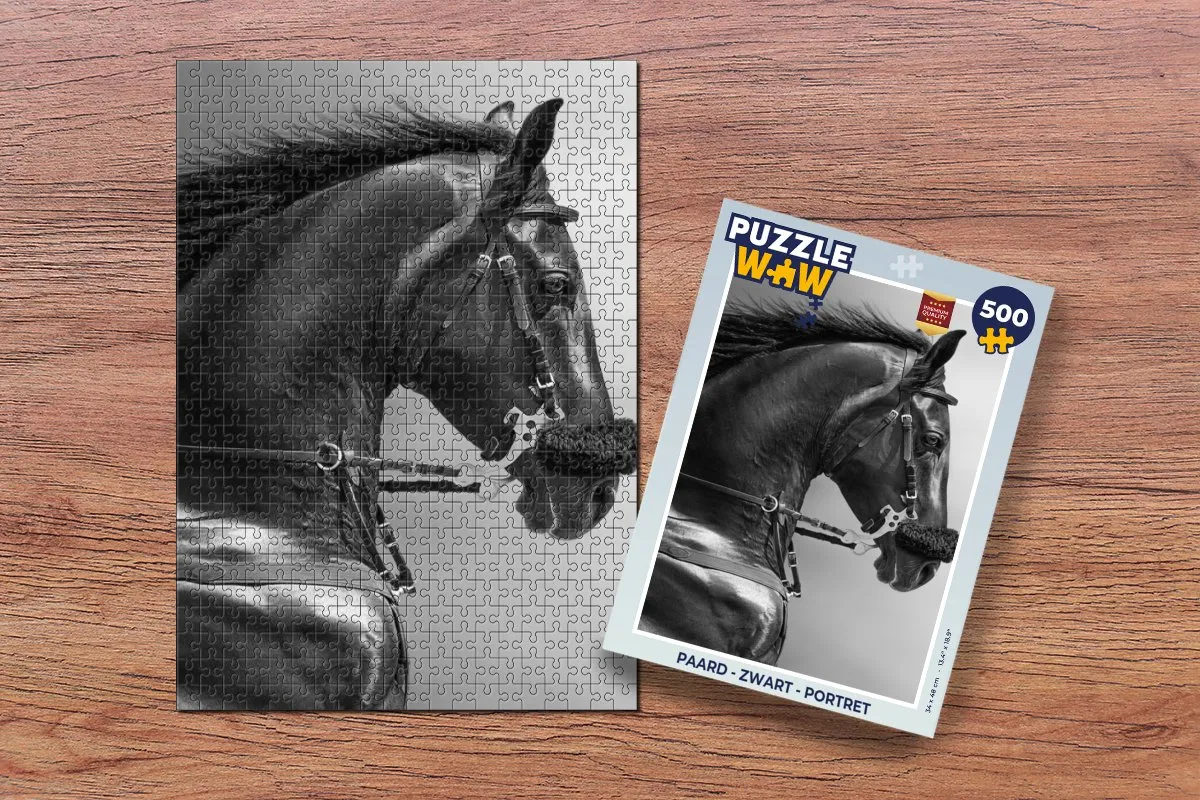PuzzleWow Paarden Legpuzzel 500 Stuks - Multicolor