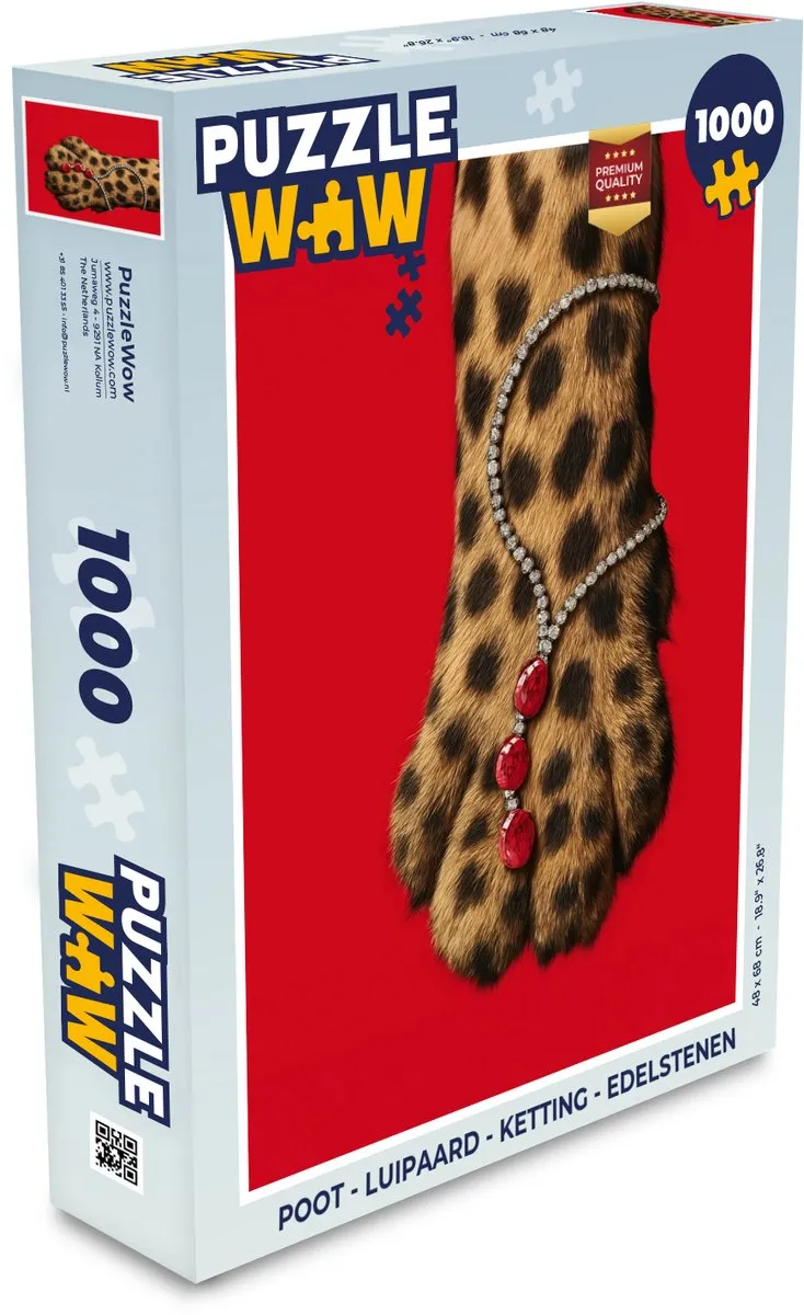 PuzzleWow Luipaard Puzzel 1000 Stukjes