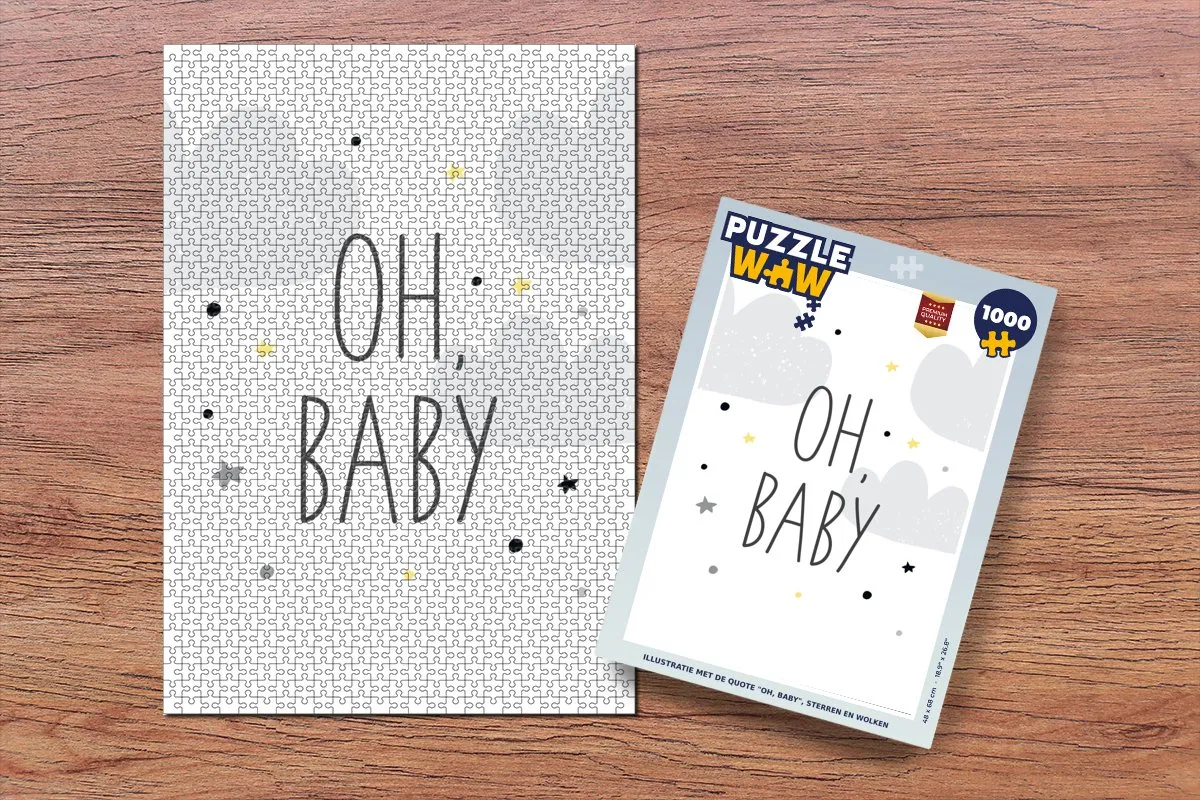 PuzzleWow Legpuzzel 1000 Stuks - "Oh, baby" Multicolor