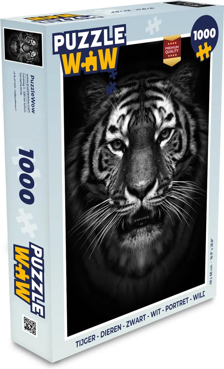 PuzzleWow Tijger Legpuzzel 1000 Stuks