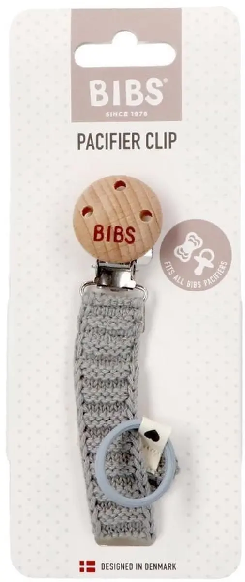 BIBS Knitted Fopspeenkoord Cloud - 0+ maanden