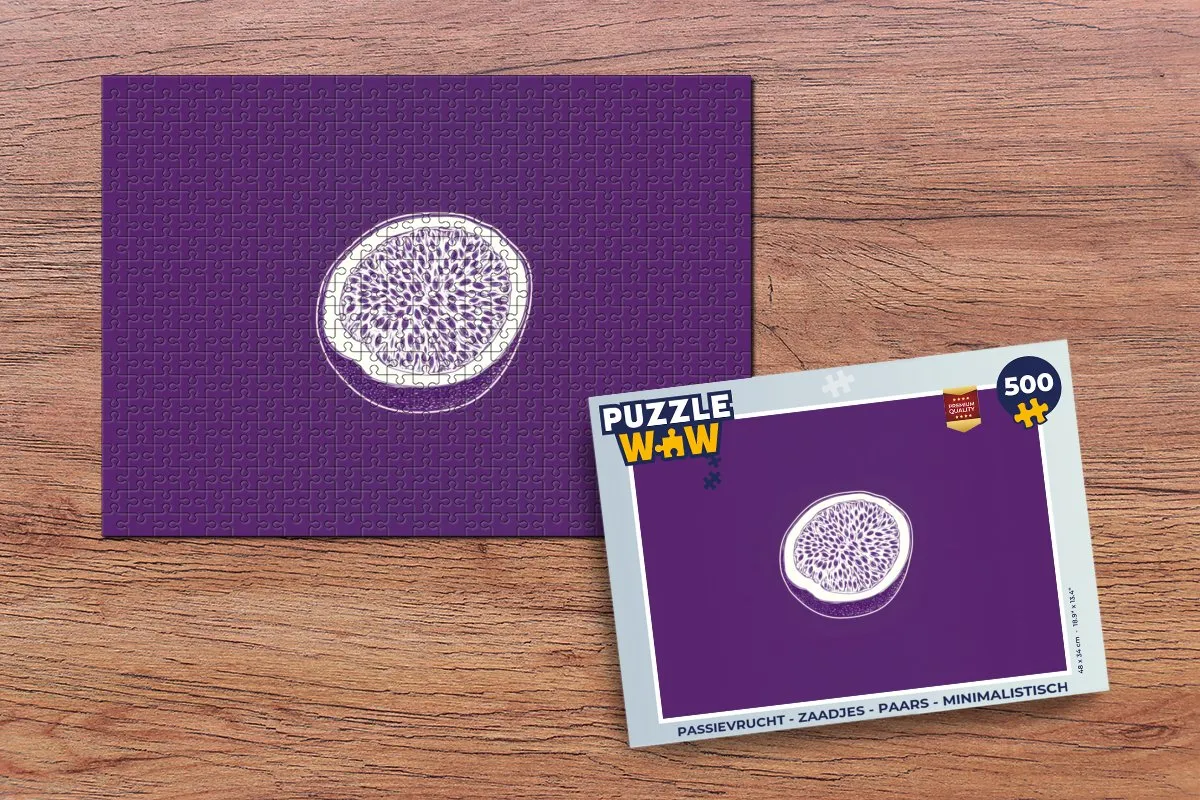 PuzzleWow Passievrucht Legpuzzel 500 Stuks - Paars