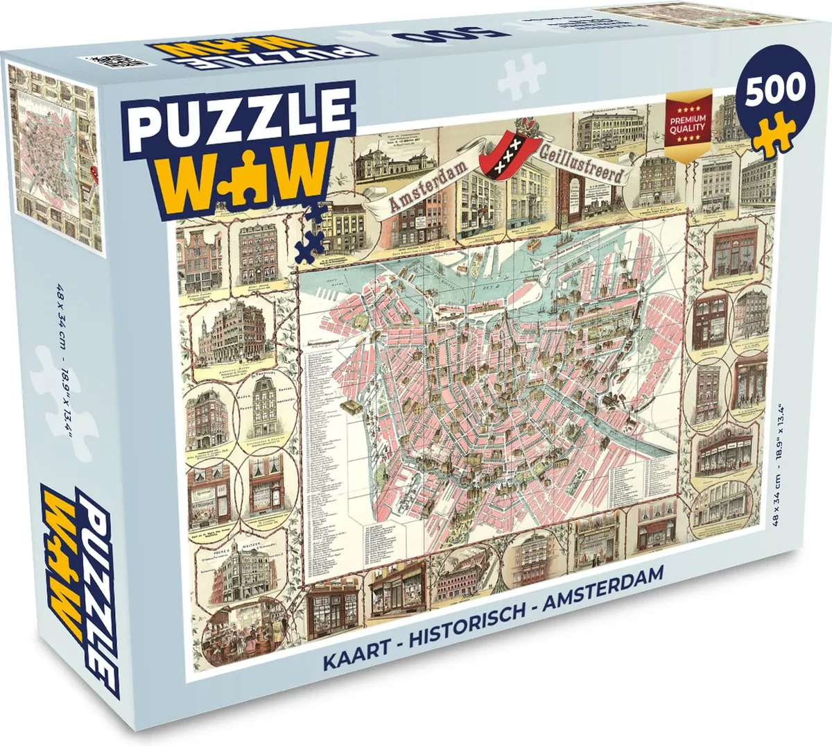 PuzzleWow Historisch Amsterdam Legpuzzel 500 Stuks