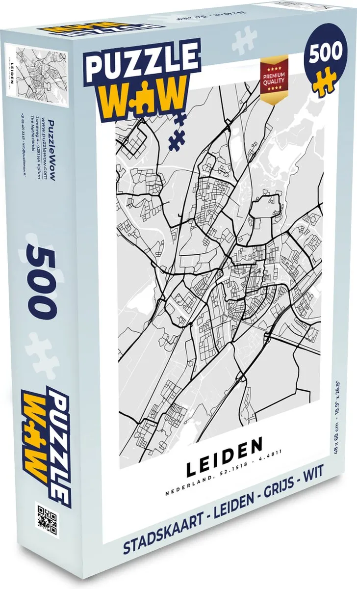 PuzzleWow Leiden Legpuzzel 500 Stuks - Multicolor