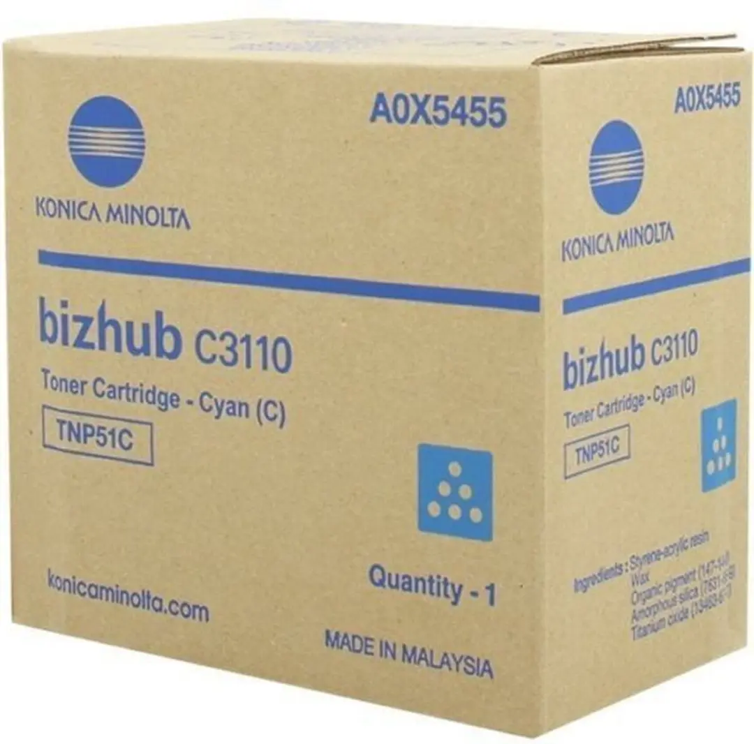 Konica Minolta TNP-51C Cyan Toner