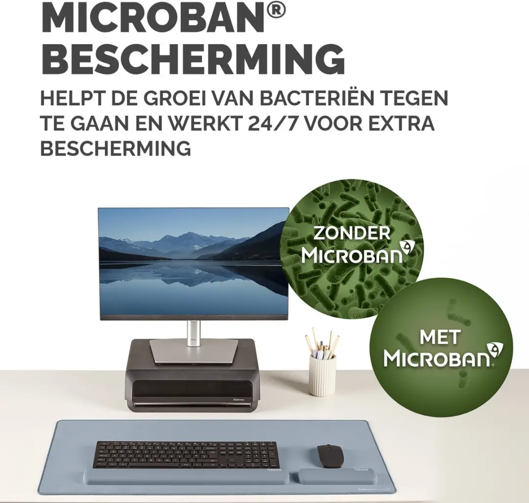 Fellowes Breyta Palm Polssteun 100142567 - Lichtblauw