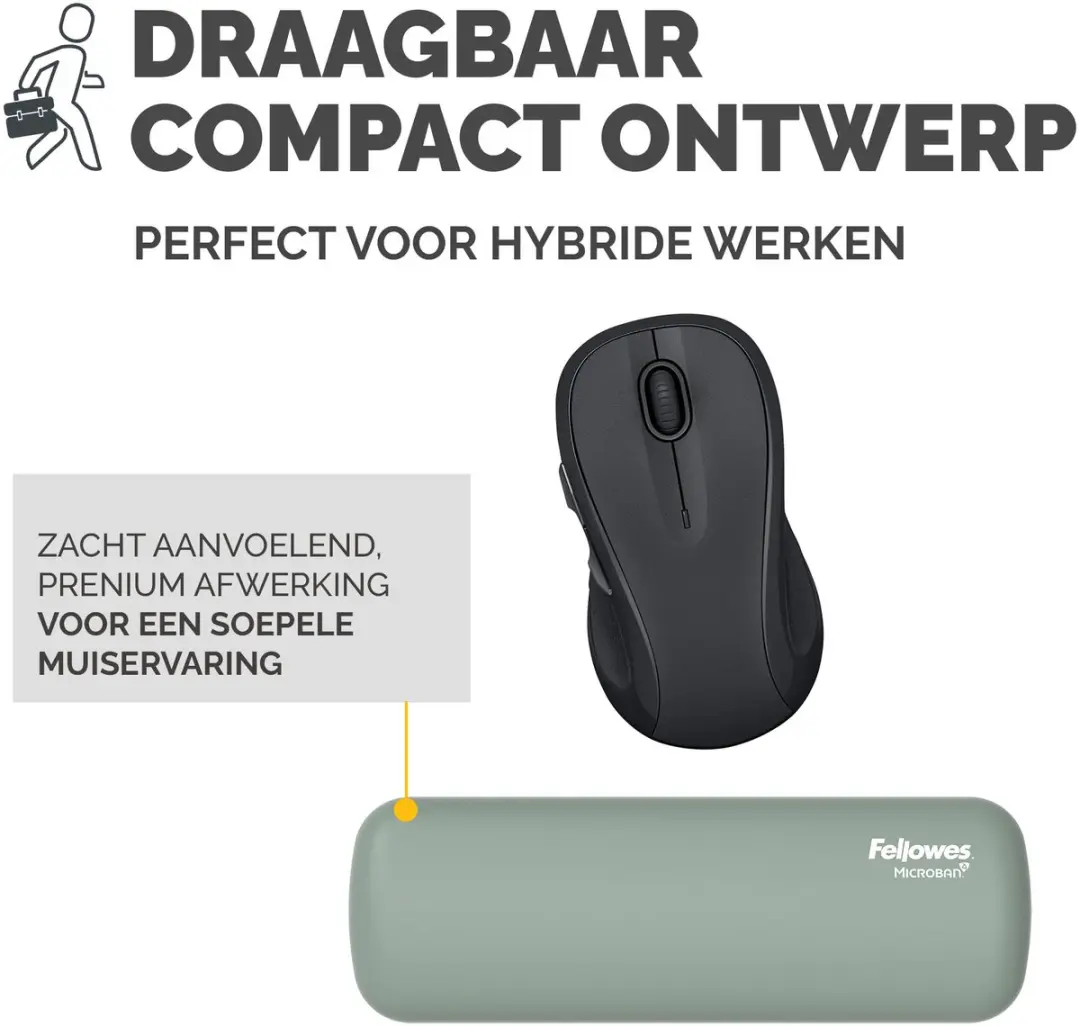 Fellowes Breyta Palm Polssteun 100142568 - Saliegroen