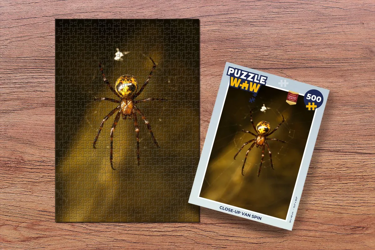 PuzzleWow Close-up van Spin Legpuzzel 500 Stuks