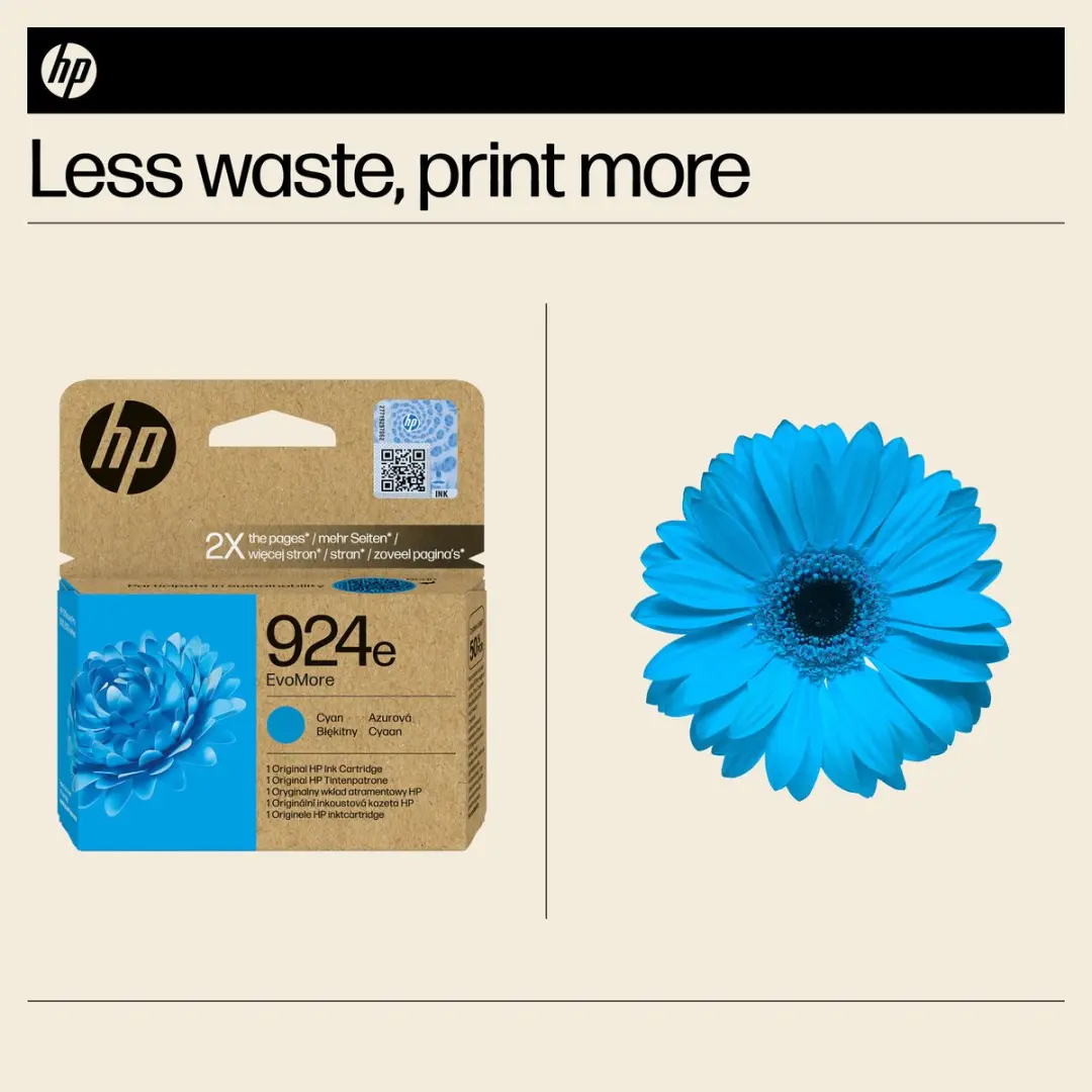 HP 924e EvoMore Cyaan XL Inktcartridge - 4K0U7NE