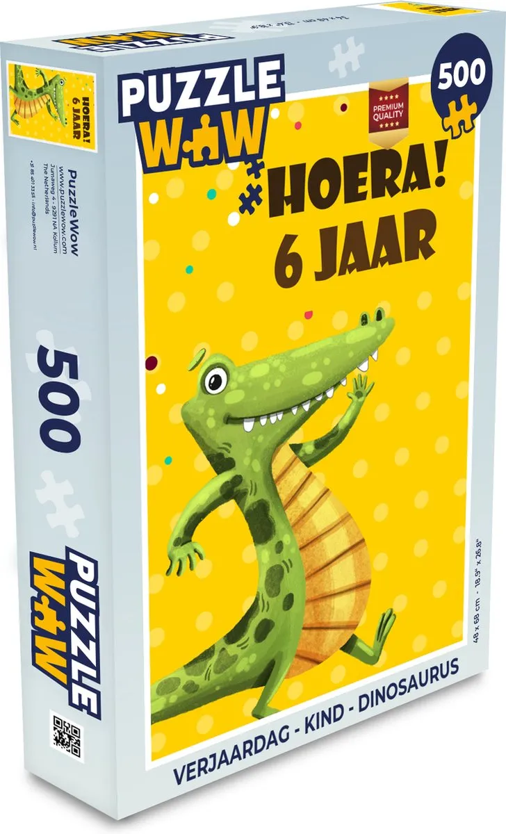 PuzzleWow Dinosaurus Legpuzzel 500 Stuks