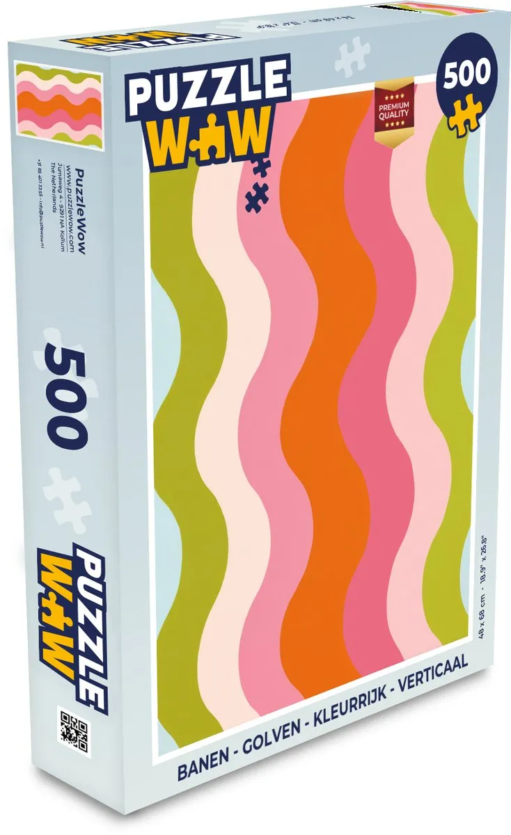 PuzzleWow Banen Golven Verticaal Legpuzzel 500 Stuks
