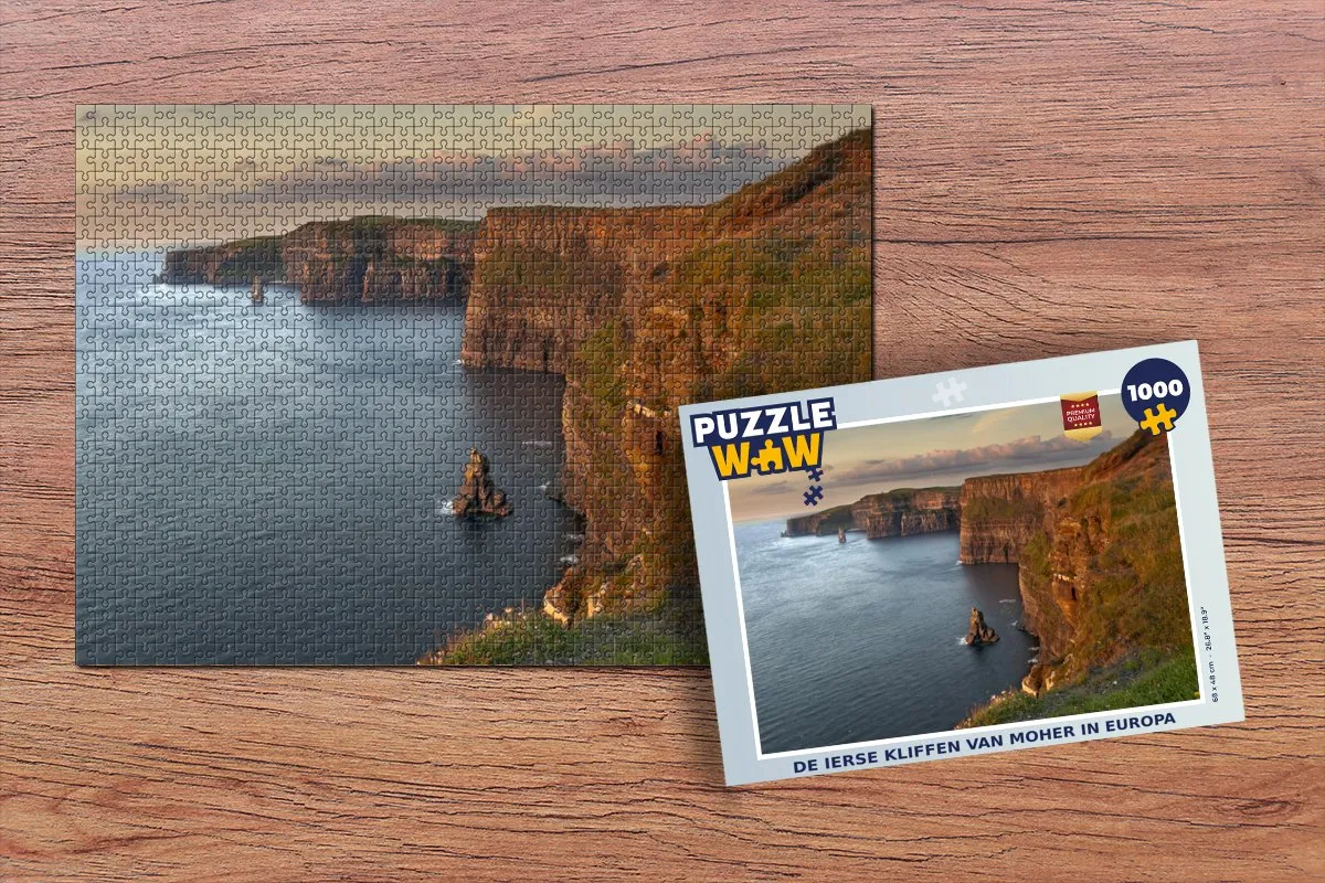 PuzzleWow De Ierse Kliffen van Moher Legpuzzel 1000 Stuks - Multicolor