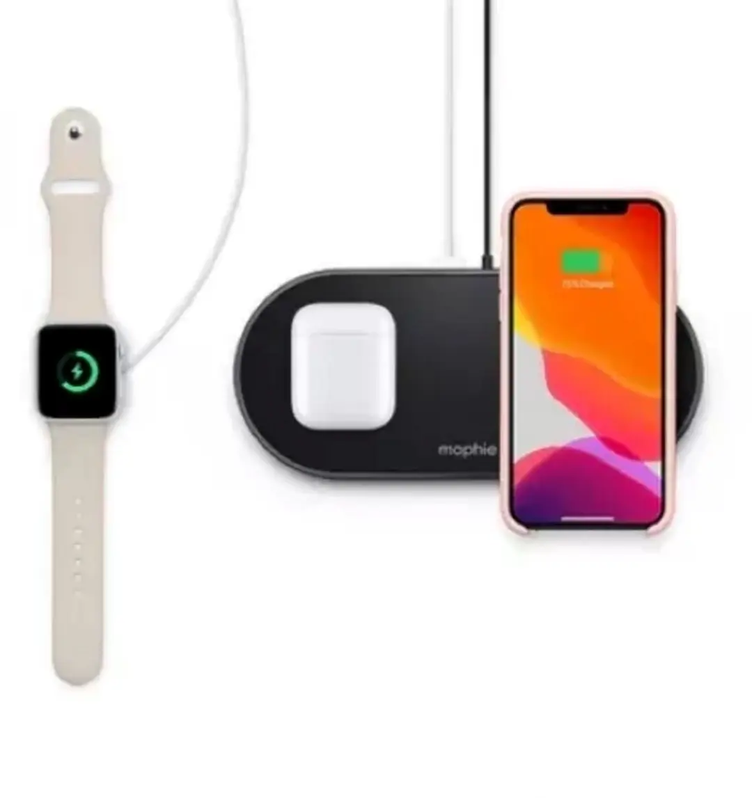 mophie Dual Wireless Charging Pad - 16W - 2 Apparaten - Zwart