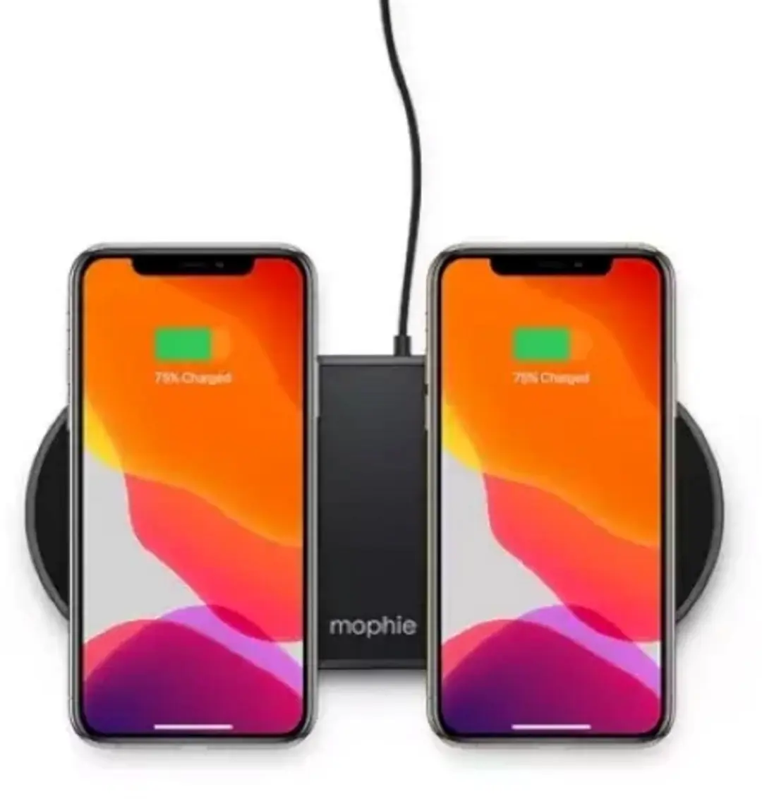 mophie Dual Wireless Charging Pad - 16W - 2 Apparaten - Zwart