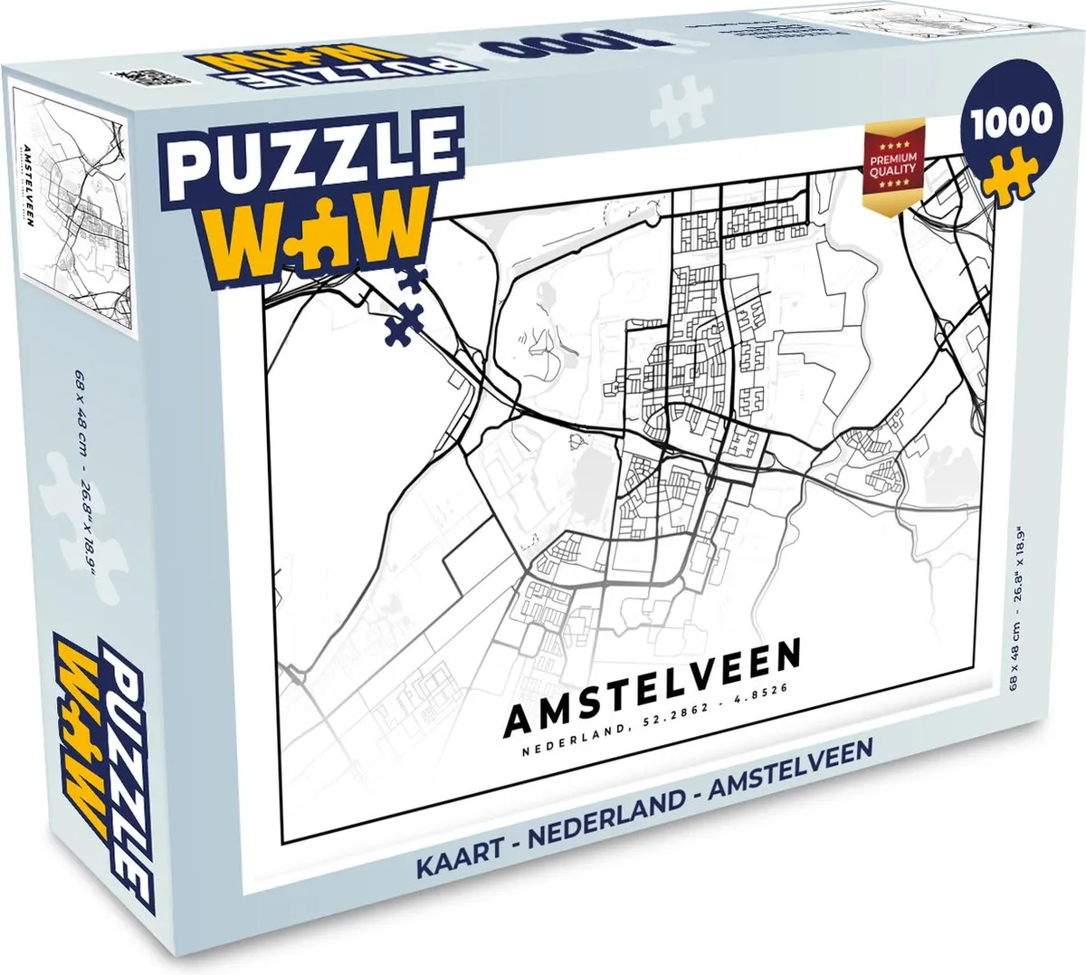 PuzzleWow Legpuzzel Amstelveen 1000 Stuks