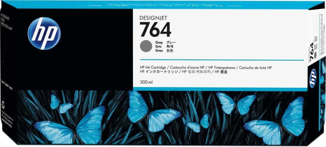 HP 764 C1Q18A Inktcartridge - 300ml - Grijs