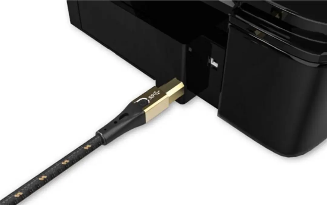 Oehlbach USB 2.0 USB-A naar USB-B Kabel 5.00m - Zwart/goud