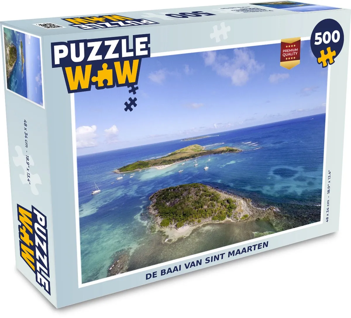 PuzzleWow De baai van Sint Maarten Legpuzzel 500 Stuks