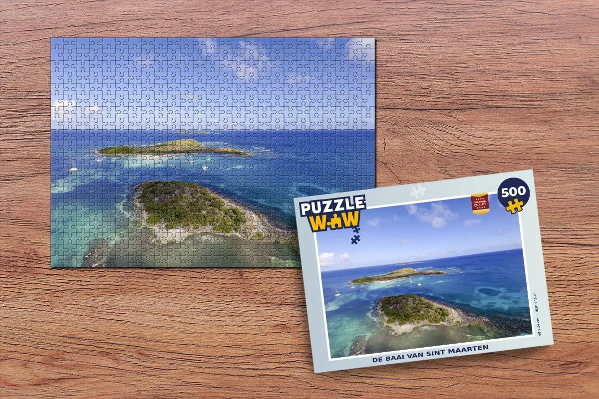 PuzzleWow De baai van Sint Maarten Legpuzzel 500 Stuks - Multicolor