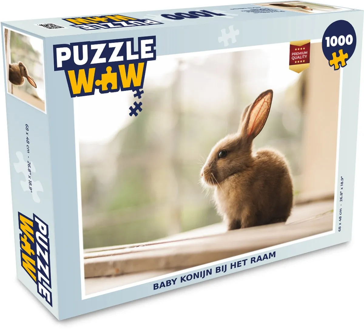 PuzzleWow Baby Konijn Legpuzzel 1000 Stuks