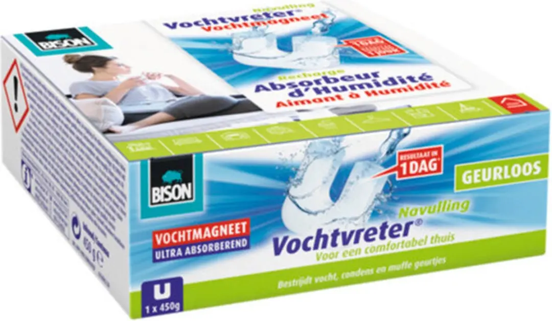 Bison Vochtvreter Magneet Parfumvrije Navulling 450g - afbeelding 4 van 5