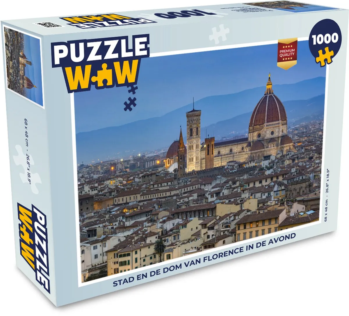 PuzzleWow Florence Stad Dom Legpuzzel 1000 Stuks
