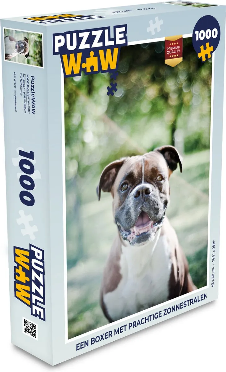 PuzzleWow Legpuzzel Boxer met Zonnestralen 1000 Stuks