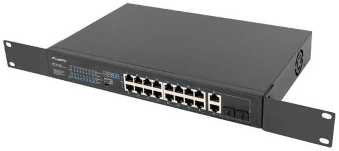 Lanberg RSFE-16P-2C-250 Netwerkswitch 18x PoE - 250W Zwart - afbeelding 6 van 6