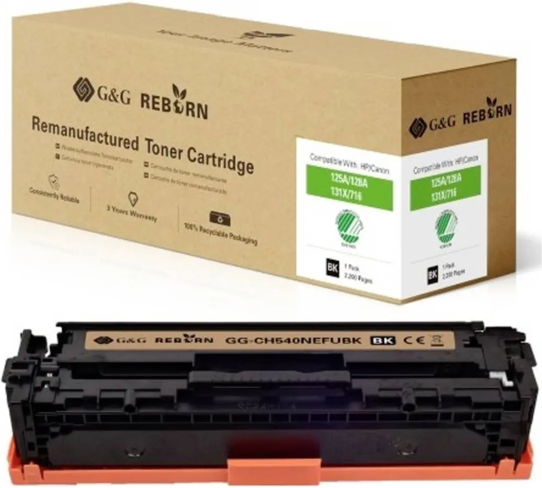G&G Toner 21201 Zwart - 2200 Pagina's - HP/Canon Compatibel