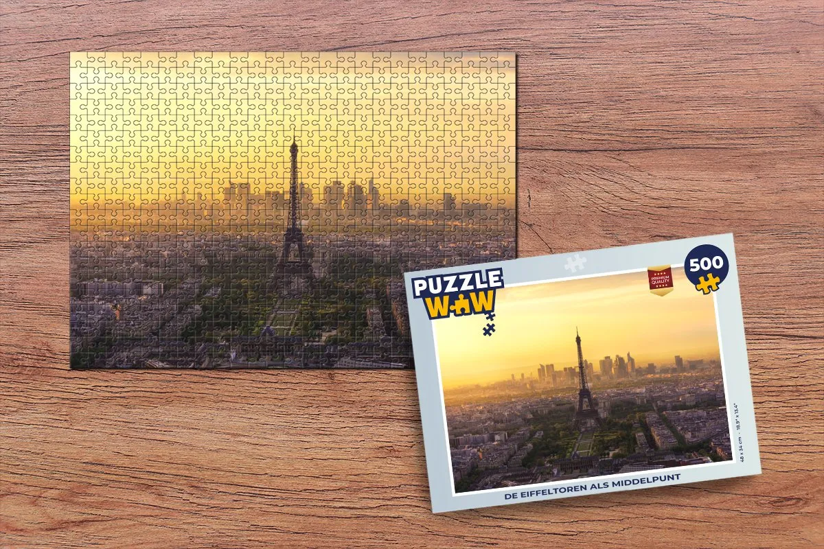 PuzzleWow Parijs Eiffeltoren Legpuzzel 500 Stuks - Multicolor