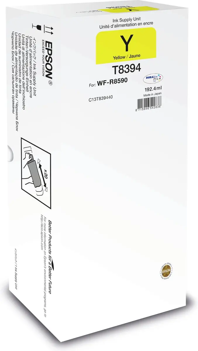 Epson WF-R8590 Geel C13T839440 Inktcartridge - 20.000 pagina's