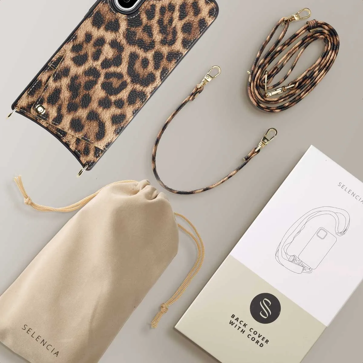 Selencia Hoesje Samsung Galaxy A36/A56 - Leopard - 2 Pasjes - afbeelding 6 van 6