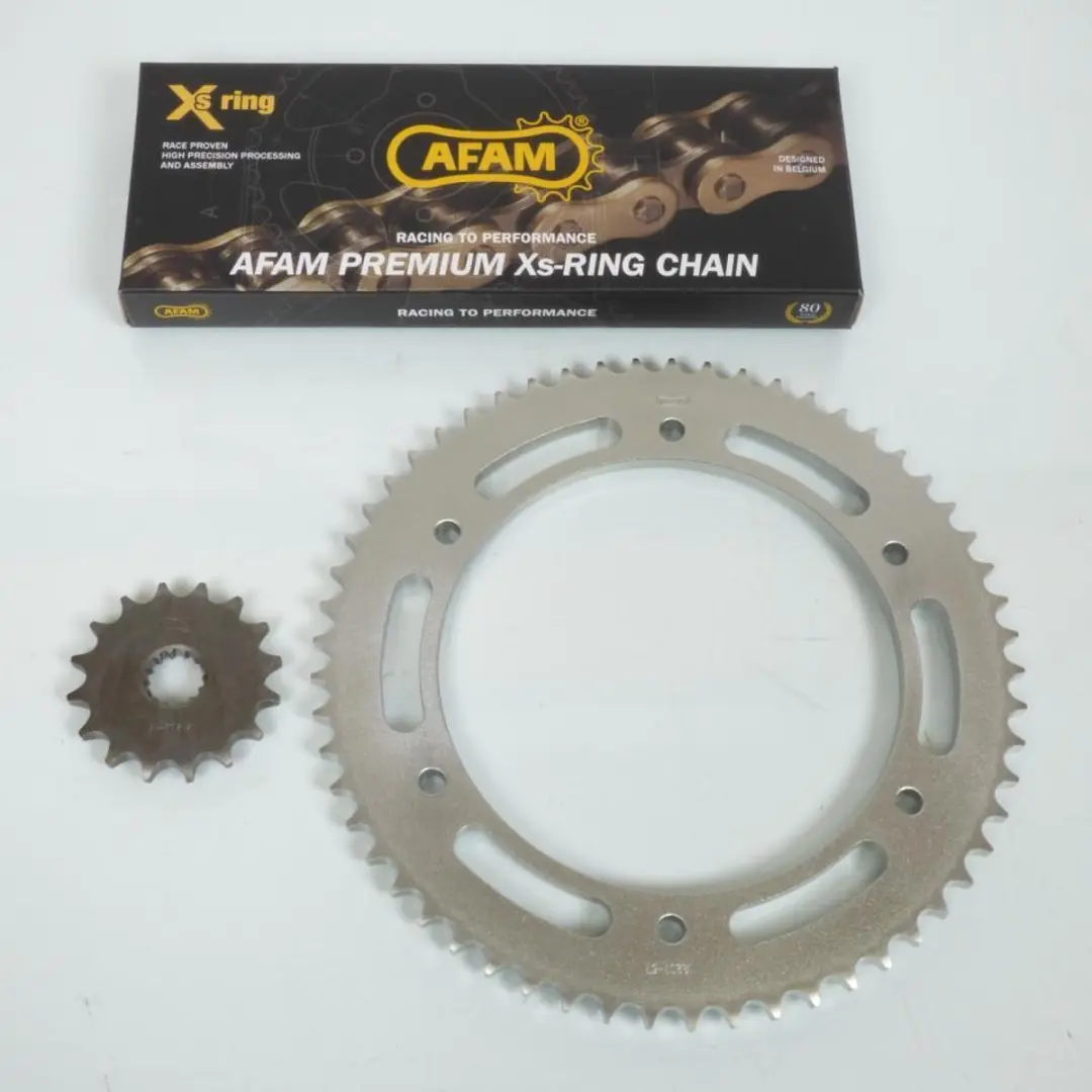 Kit chaîne Afam pour Moto Yamaha 125 Dt R 1999 à 2003 Neuf