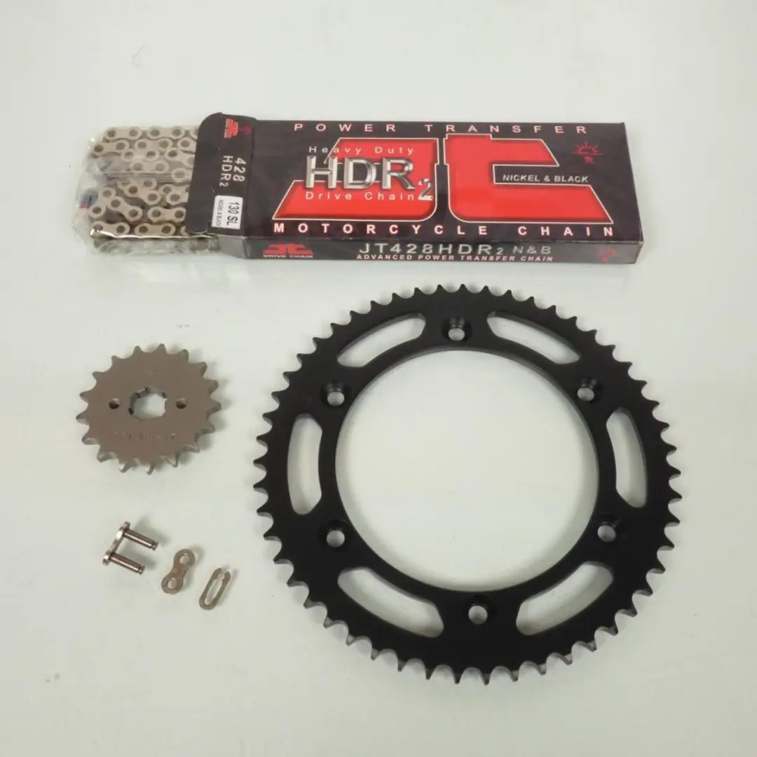 Kit chaîne JT Sprockets 17x51 pas 428 Ø130mm pour moto Honda 125 XL-R 1998-200