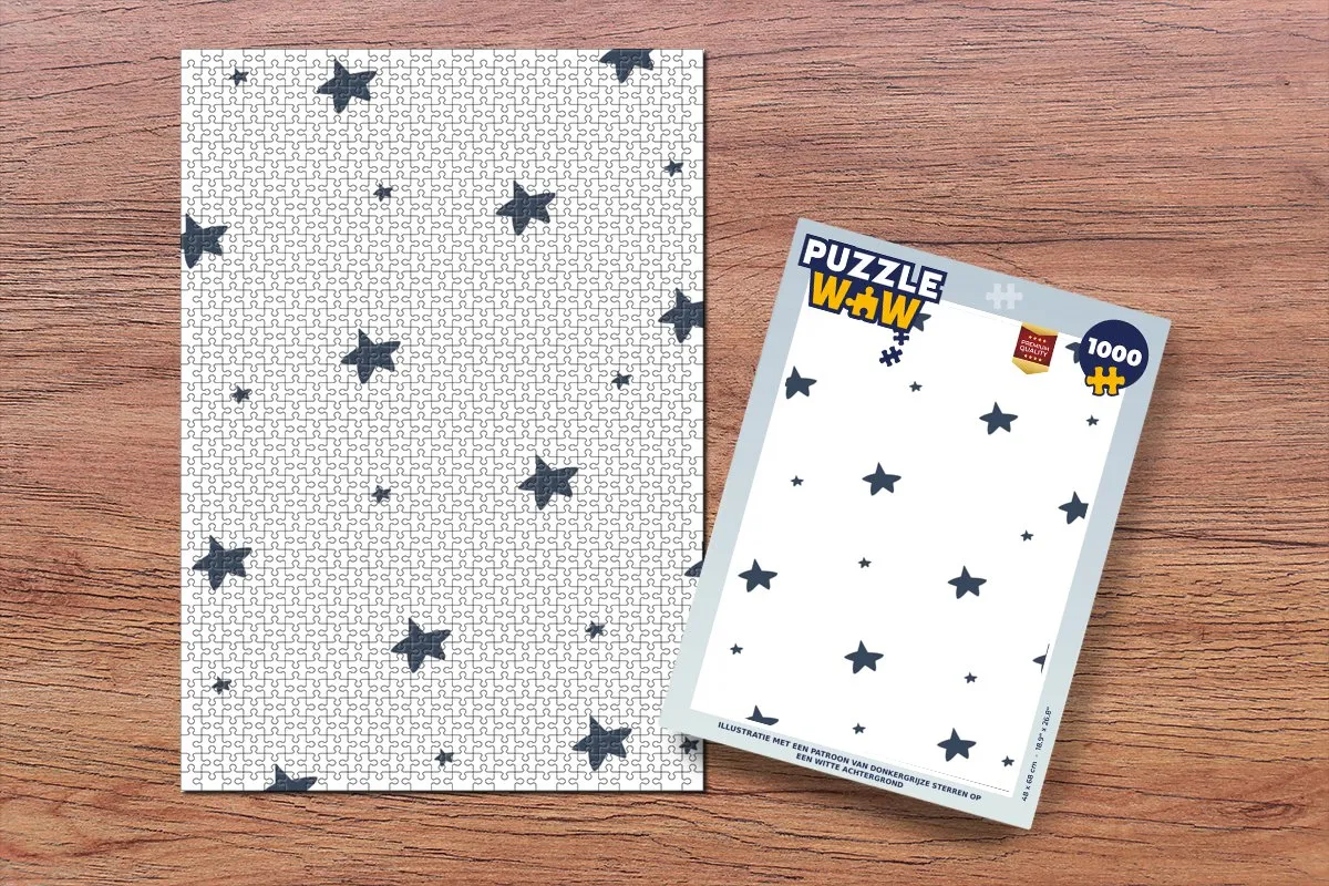 PuzzleWow Legpuzzel 1000 Stuks - Multicolor Sterrenpatroon