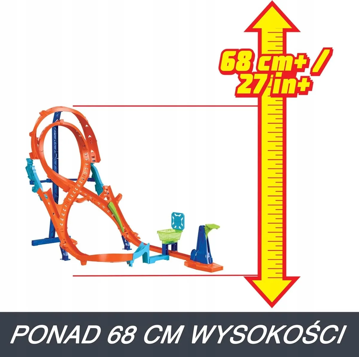 Hot Wheels Verticale Achtbaan Racebaan - Multicolor