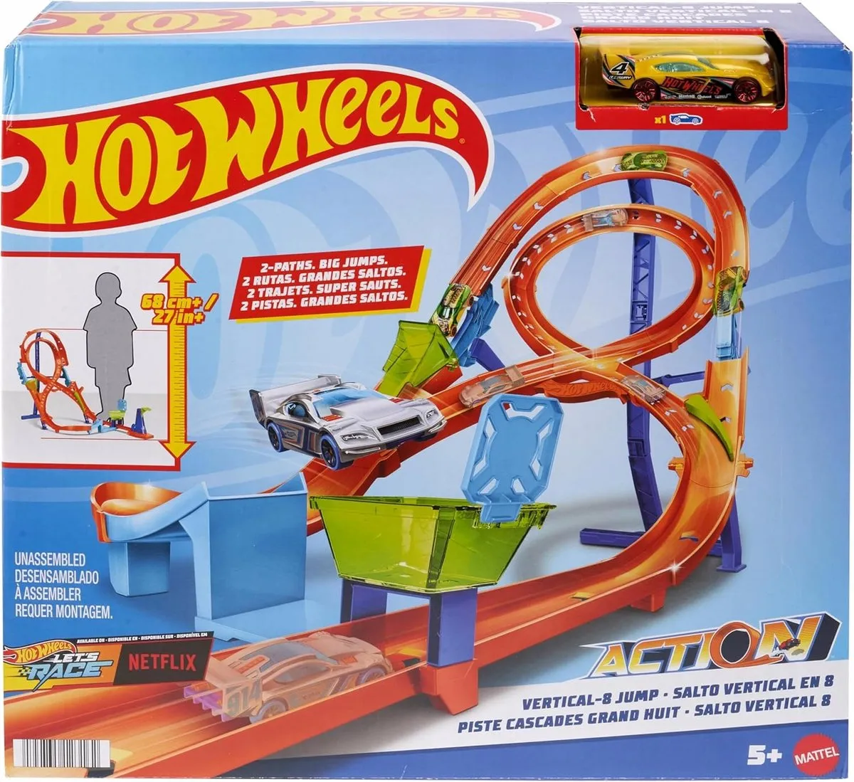 Hot Wheels Verticale Achtbaan Racebaan