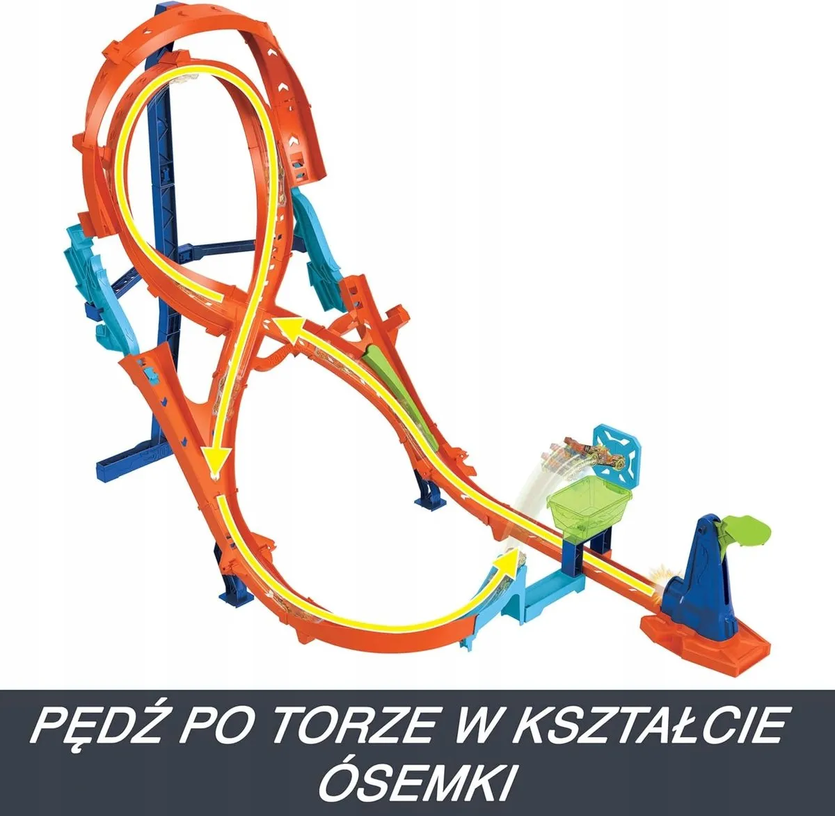 Hot Wheels Verticale Achtbaan Racebaan - Multicolor