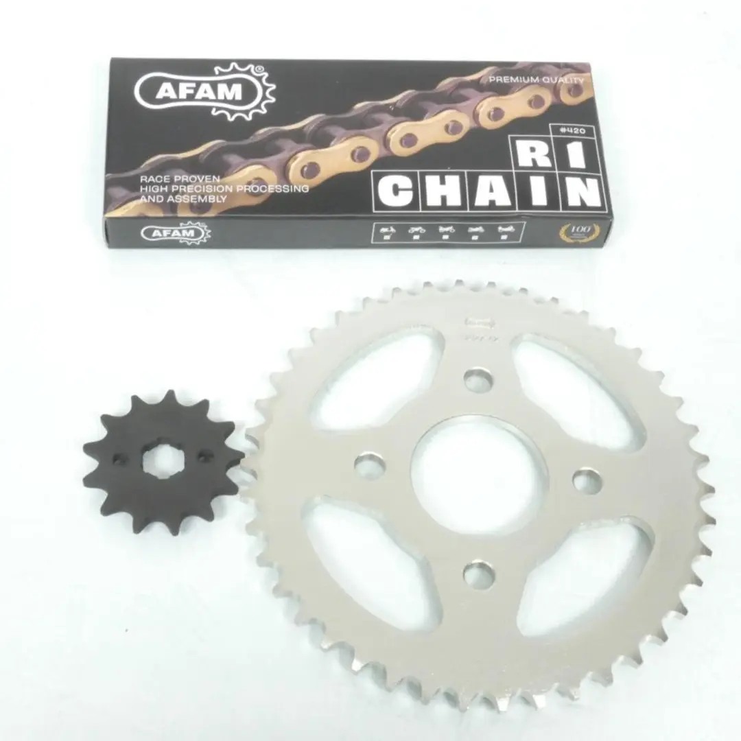 Kit chaîne Afam pour Moto Chinois 50 motocycle Neuf