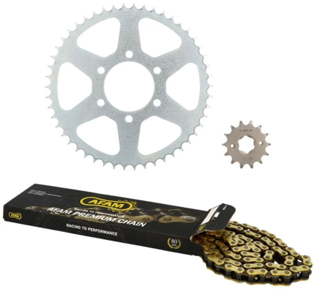 Kit chaîne Afam pour Moto Chinois 125 motocycle Neuf